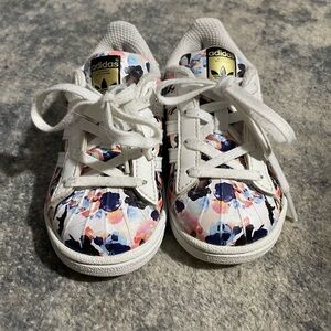 Adidas Kids Floral Sneakers - White and Multicolor